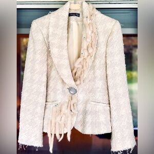 SERENA KAY Paris - Unique Blazer - Size EU 42, US Size 6-Color: Poudre (Powder)
